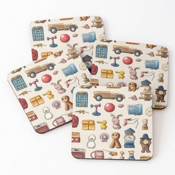 Item preview, Childhood Toys Scattered on Light Wooden Floor Background designed and sold by Piotrek0001.