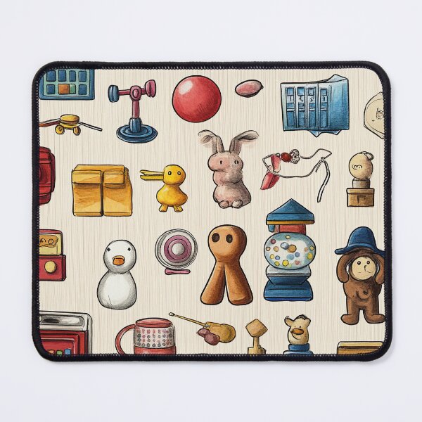 Item preview, Childhood Toys Scattered on Light Wooden Floor Background designed and sold by Piotrek0001.