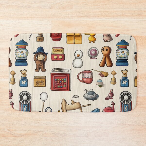 Item preview, Childhood Toys Scattered on Light Wooden Floor Background designed and sold by Piotrek0001.