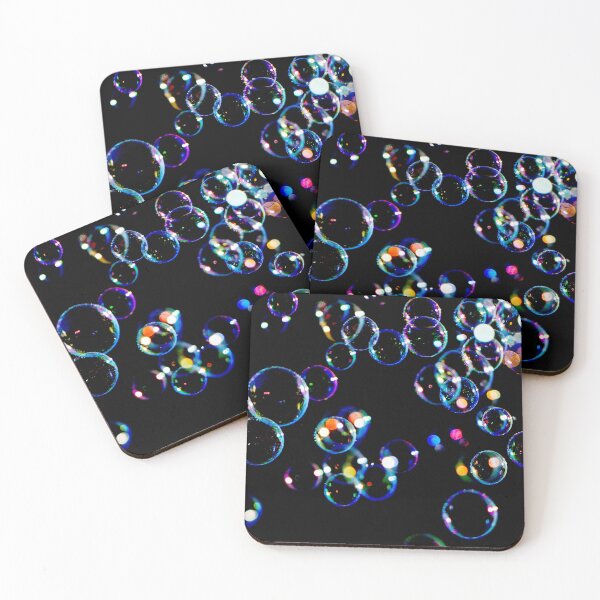 Item preview, Vibrant Iridescent Soap Bubbles on Black by heidiannemorris © designed and sold by FOLK ART FUSION by heidiannemorris.