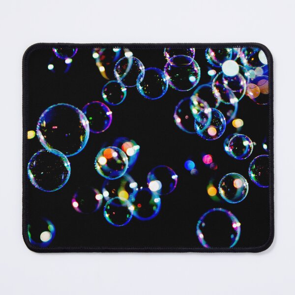Item preview, Vibrant Iridescent Soap Bubbles on Black by heidiannemorris © designed and sold by FOLK ART FUSION by heidiannemorris.