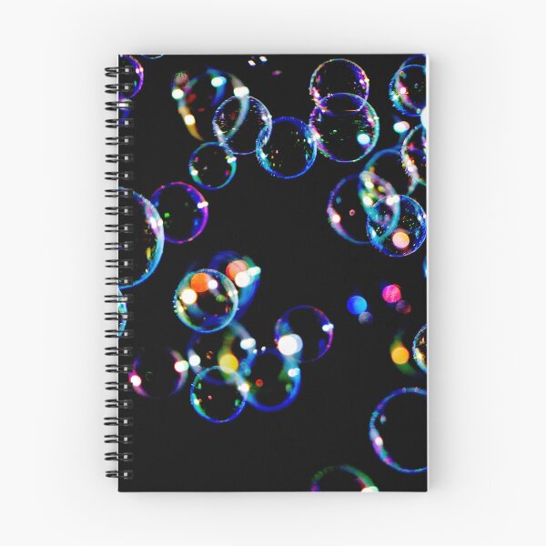 Item preview, Vibrant Iridescent Soap Bubbles on Black by heidiannemorris © designed and sold by FOLK ART FUSION by heidiannemorris.