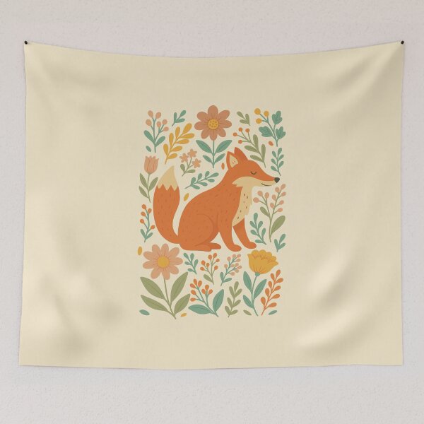 Artikelvorschau, Blumenfuchs entworfen und verkauft von JennyPrintsUK.