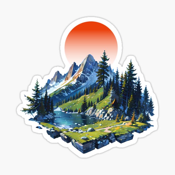 Item preview, Majestic Mountain Landscape – Nature Adventure & Hiking Design designed and sold by ArtsyExplorer.