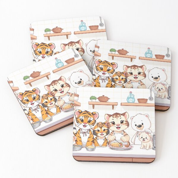 Item preview, Cute, Smiling Animals Learning to Cook designed and sold by Pim-Crystal.