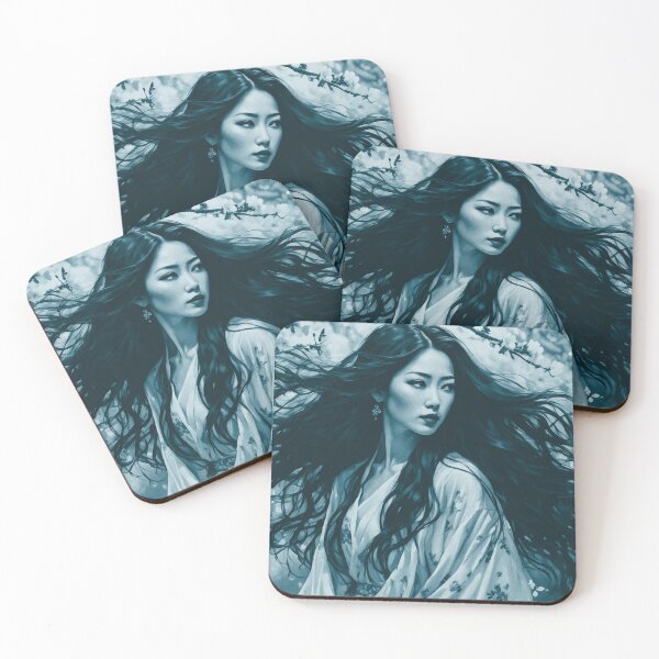 Item preview, Japanese woman and sakura designed and sold by Drawings Project.