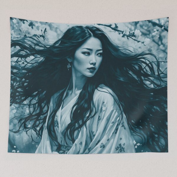 Item preview, Japanese woman and sakura designed and sold by Drawings Project.