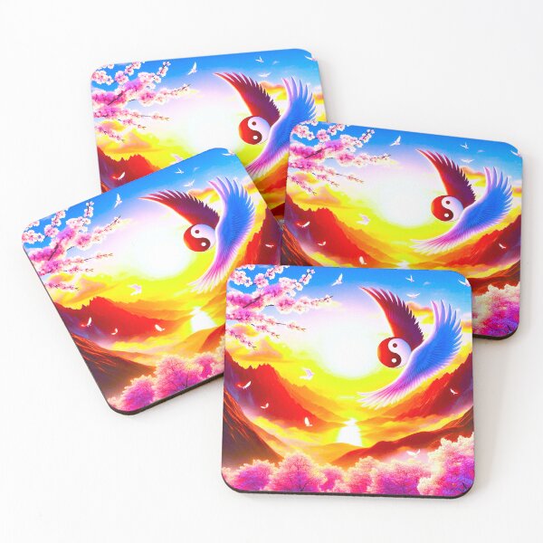 Item preview, Harmonious Flapping: Yin-Yang in Harmony with Sunrise designed and sold by Fantabulous.