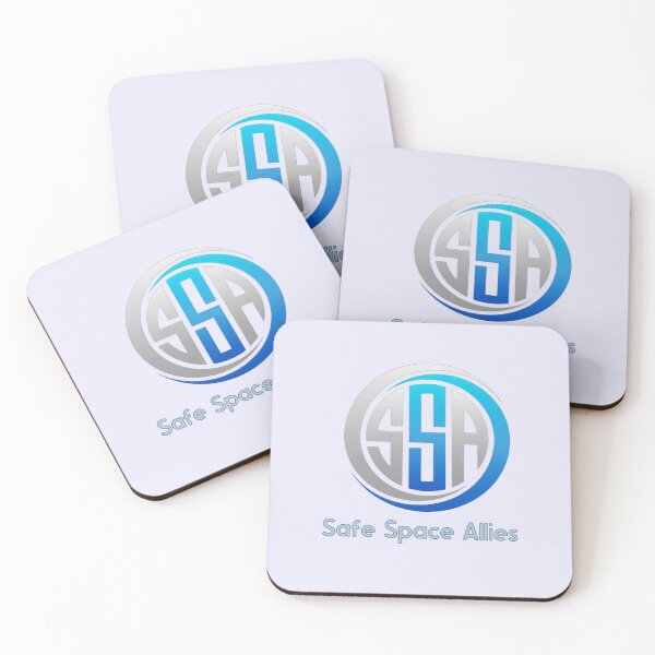 Item preview, Safe Space Allies Silver & Blue Logo.  designed and sold by A51Spaces.