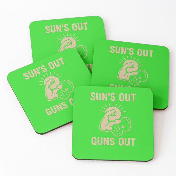 Item preview,  Sun’s Out Guns Out – Funny Summer Workout Quote with Muscle and Dumbbell Design designed and sold by Jason123za.