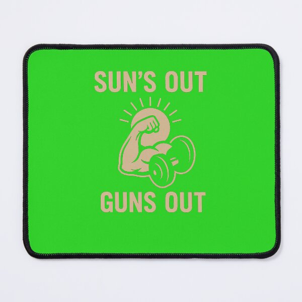 Item preview, Sun’s Out Guns Out – Funny Summer Workout Quote with Muscle and Dumbbell Design designed and sold by Jason123za.