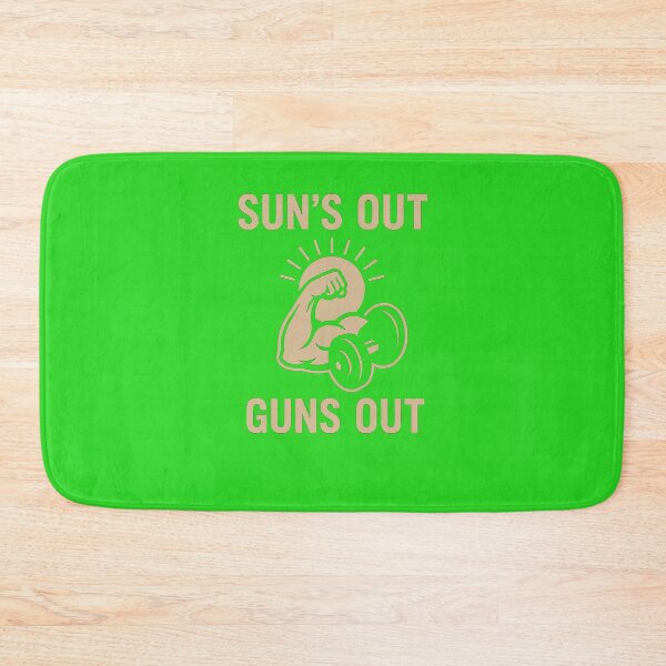 Item preview,  Sun’s Out Guns Out – Funny Summer Workout Quote with Muscle and Dumbbell Design designed and sold by Jason123za.