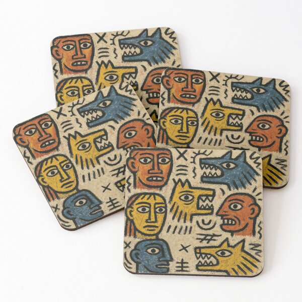 Item preview, Primitive Abstract Art: Faces designed and sold by BoBiloArt.