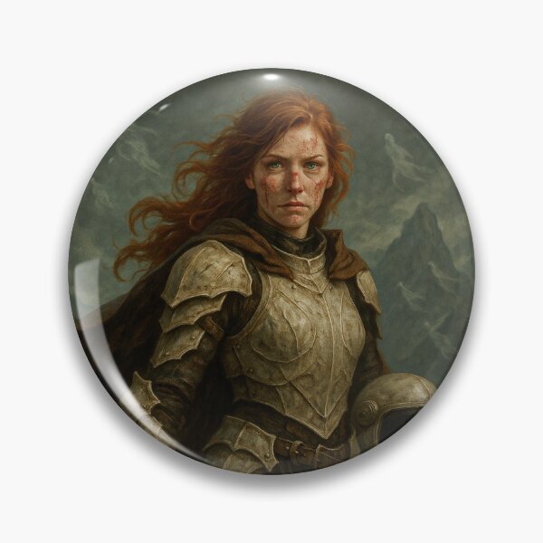 Item preview, Bone-Clad Warrior Queen—Redhead Champion of the Cursed Mountain designed and sold by DibujandoPorfa.