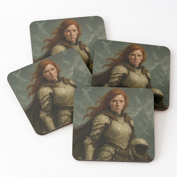 Item preview, Bone-Clad Warrior Queen—Redhead Champion of the Cursed Mountain designed and sold by DibujandoPorfa.
