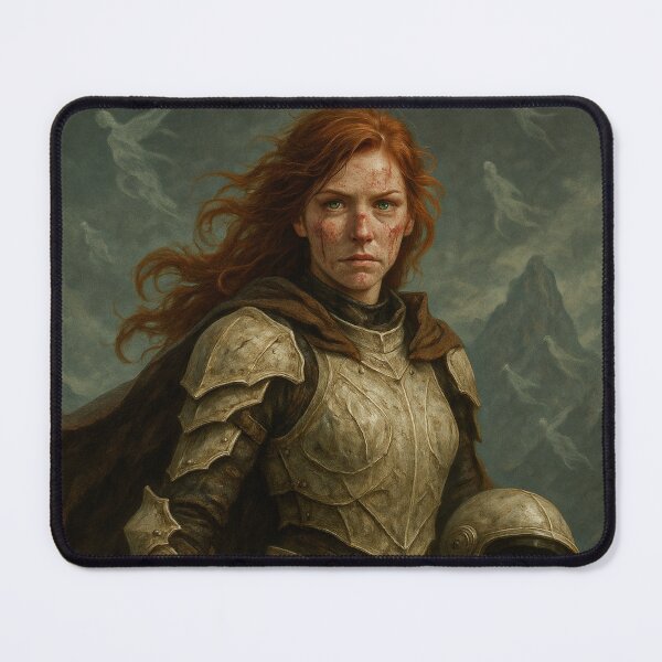 Item preview, Bone-Clad Warrior Queen—Redhead Champion of the Cursed Mountain designed and sold by DibujandoPorfa.