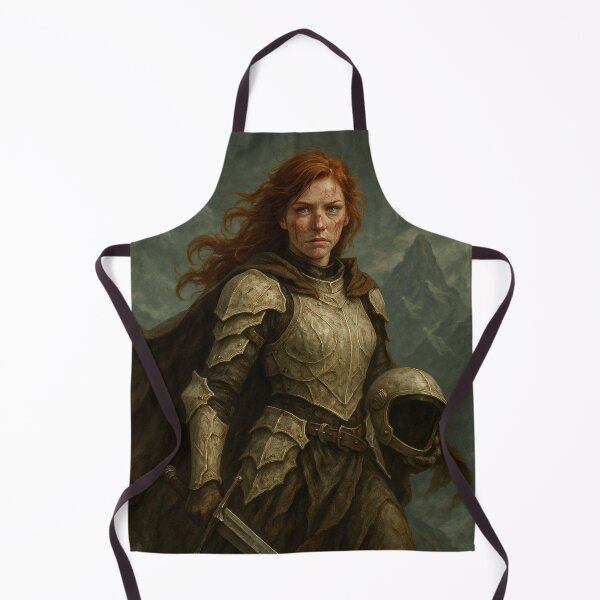 Item preview, Bone-Clad Warrior Queen—Redhead Champion of the Cursed Mountain designed and sold by DibujandoPorfa.