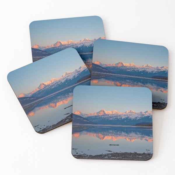 Item preview, Eiger, Mönch and Jungfrau at sunset – reflection in Lake Thun designed and sold by beatbieri.ch.