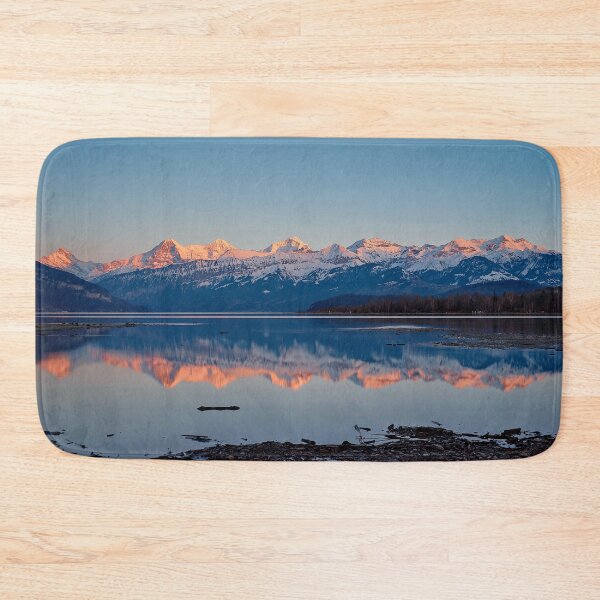Item preview, Eiger, Mönch and Jungfrau at sunset – reflection in Lake Thun designed and sold by beatbieri.ch.