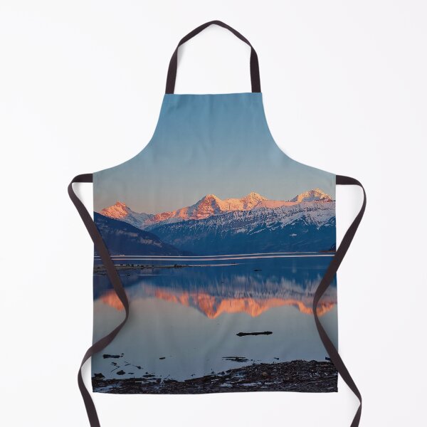 Item preview, Eiger, Mönch and Jungfrau at sunset – reflection in Lake Thun designed and sold by beatbieri.ch.