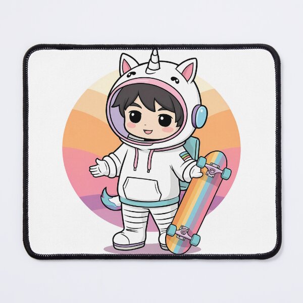 Item preview, Kawaii Japanese Astronaut – Unicorn Hoodie & Rainbow Skateboard Pastel Space Fashion designed and sold by LoliDesignShop.