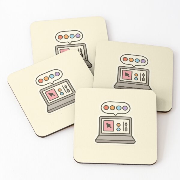 Item preview, Kawaii UI Design Laptop Sticker – Cute Tech Art for Designers & Devs designed and sold by FloraLume.
