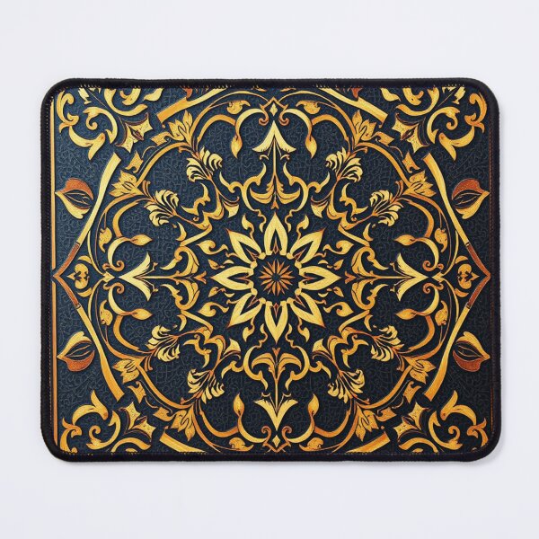 Item preview, Elegant Gold Ornamental Pattern with Medallion and Border designed and sold by UnboxedZone.