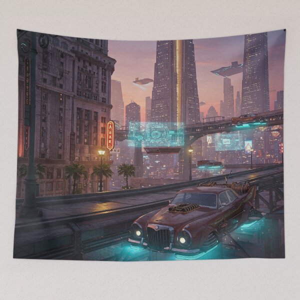Item preview, Flying car Retro futuristic designed and sold by P-OH-Style.