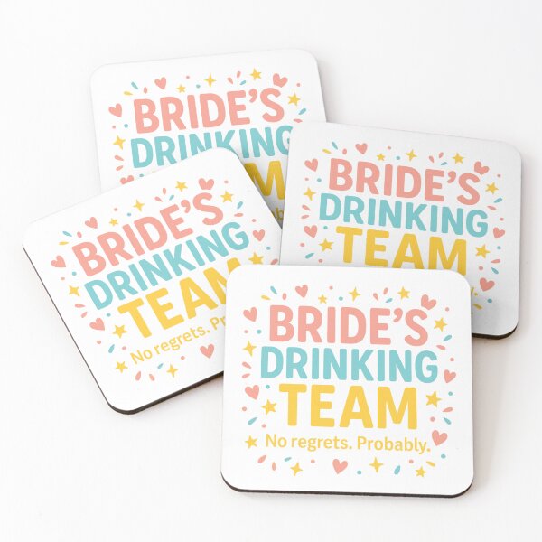 Item preview, Bride's drinking team designed and sold by Funny Mood Apparel.
