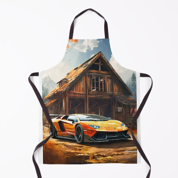 Item preview, Vibrant Exotic Supercar Poster, Outside Mountain Cabin, Unique Automotive Wall Art designed and sold by RevUpDesign.