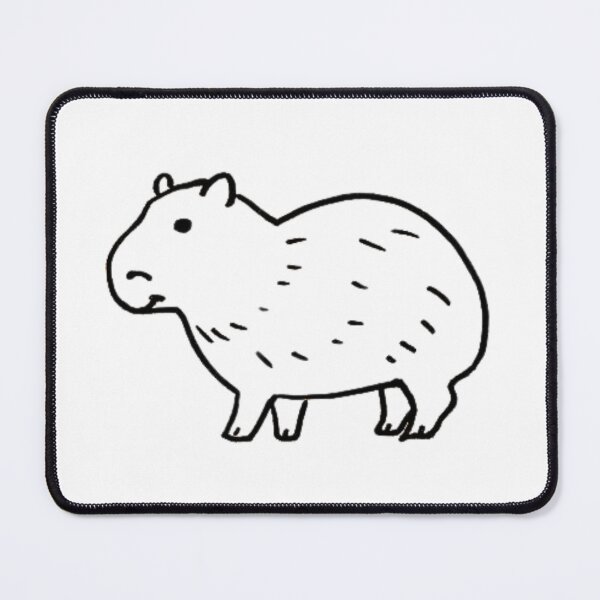 Item preview, badly drawn capybara designed and sold by hanakinart.