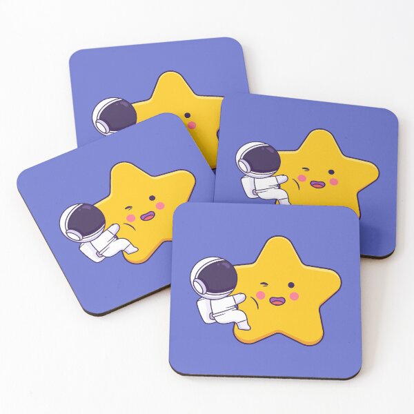 Item preview, Cute cartoon of happy astronaut hugging a shinning star. designed and sold by alvariski.