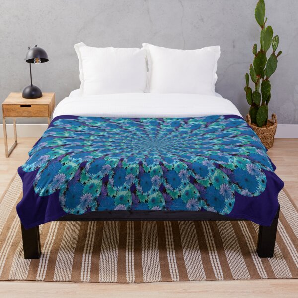 Item preview, Vibrant Blue Floral Mandala designed and sold by PVTCreations.