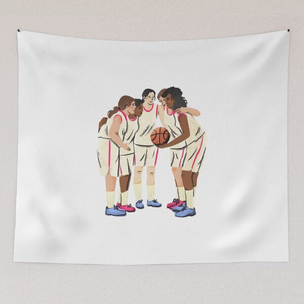 Item preview, Girls Basketball Team in Huddle designed and sold by Sunny Stickers & Stationery.