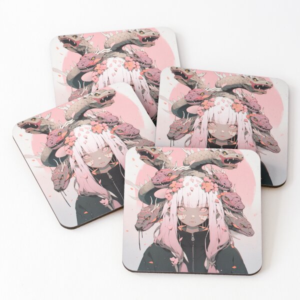 Item preview, Cherry Blossom Serpent Crowned Anime Girl designed and sold by bubblegoth.