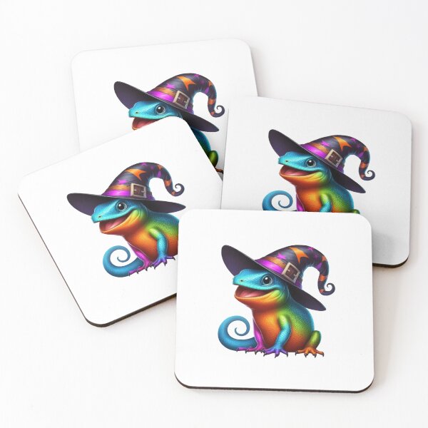 Item preview,  Funny Colorful Lizard Wearing A Witch's Hat  designed and sold by Creat-Des.