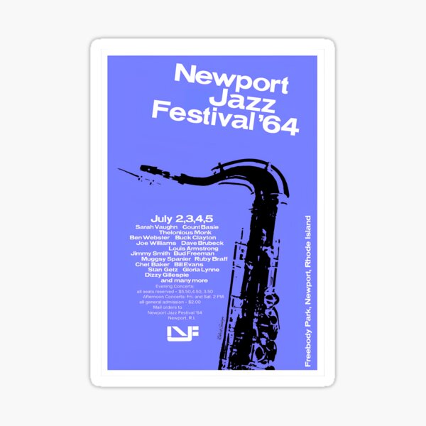 Item preview, Newport Jazz Fest '64 Vintage Poster designed and sold by JoeNeckbone.