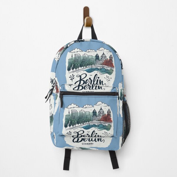 Item preview,    Berlin Germany Minimalist Watercolor Cityscape Sticker with Flag,  designed and sold by PaintMeWorld.