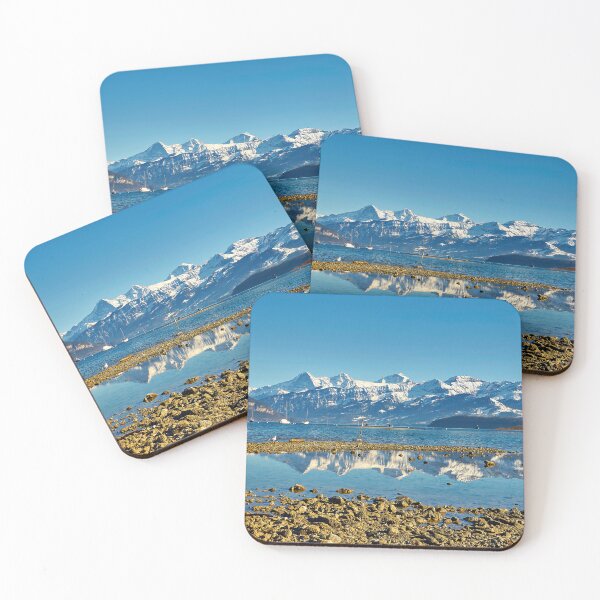 Item preview, Reflection of the Alps in Lake Thun – Swiss mountain idyll in perfect harmony designed and sold by beatbieri.ch.