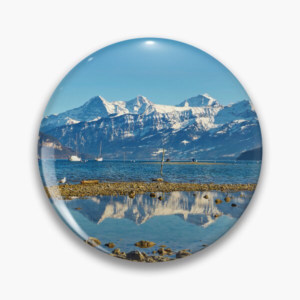 Item preview, Reflection of the Alps in Lake Thun – Swiss mountain idyll in perfect harmony designed and sold by beatbieri.ch.