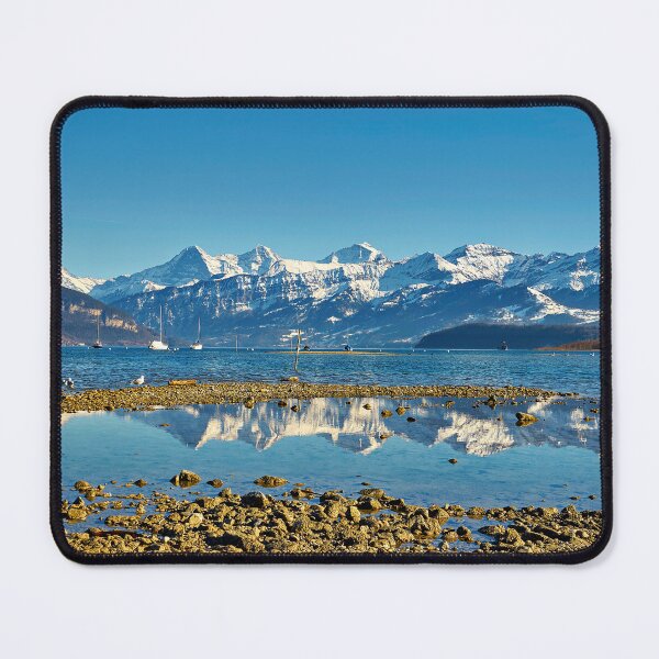 Item preview, Reflection of the Alps in Lake Thun – Swiss mountain idyll in perfect harmony designed and sold by beatbieri.ch.