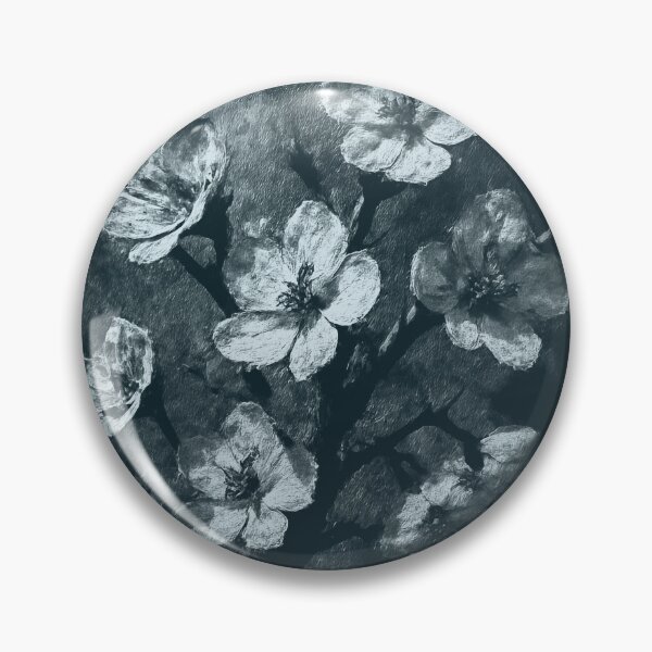 Item preview, Japan blooming cherry blossoms in blue monochrome tones designed and sold by Drawings Project.