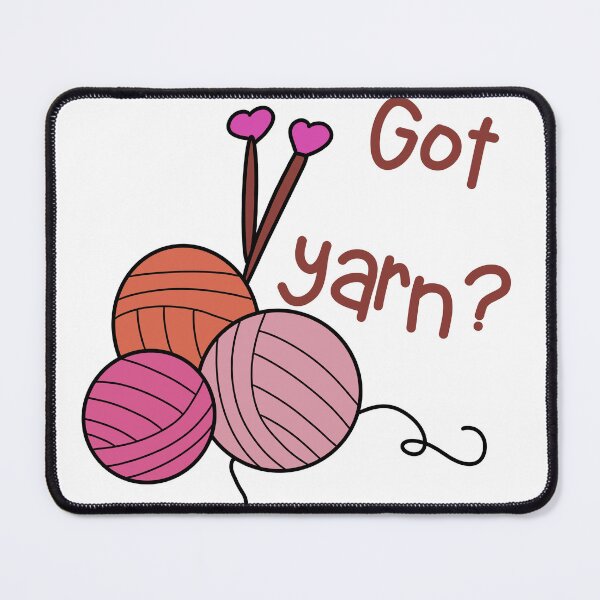 Item preview, Got pink yarn? Line drawing of knitting designed and sold by Anastaciaknits.