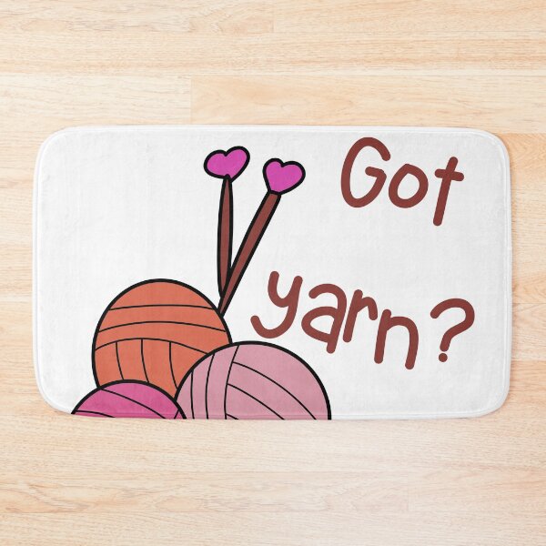 Item preview, Got pink yarn? Line drawing of knitting designed and sold by Anastaciaknits.