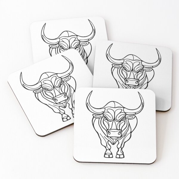 Item preview, Tribal Bull – Minimalist art of strength and elegance designed and sold by StormArte.