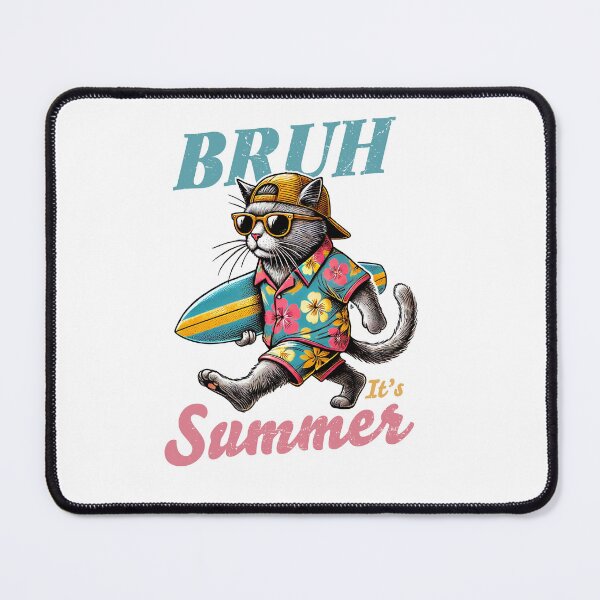 Item preview, Bruh It’s Summer Cat PNG | Funny Cool Cat Summer Clipart | Hawaiian Shirt Surfer Cat Sublimation Design designed and sold by MABROTH.
