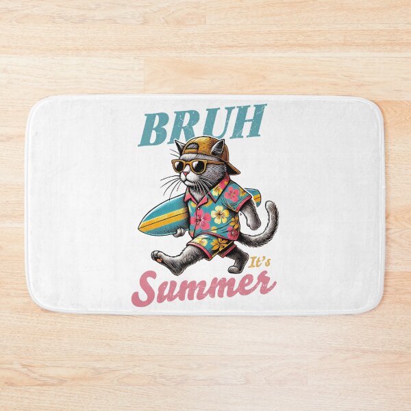 Item preview, Bruh It’s Summer Cat PNG | Funny Cool Cat Summer Clipart | Hawaiian Shirt Surfer Cat Sublimation Design designed and sold by MABROTH.