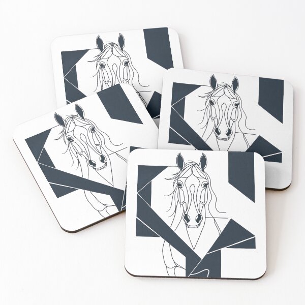Item preview, Free Horse – Wild beauty in geometric strokes designed and sold by StormArte.