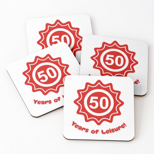 Item preview, Sarcastic 50th Birthday - 50 Years of Leisure Funny Red Ornament designed and sold by GorinART.