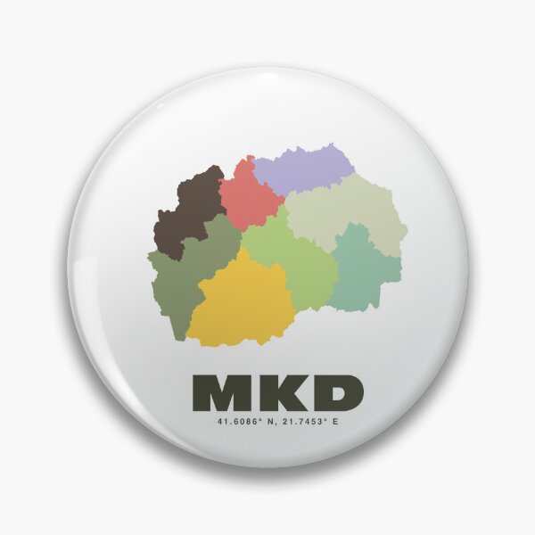 Item preview, North Macedonia Map - MKD ISO Code Wall Art designed and sold by CartoPrints.